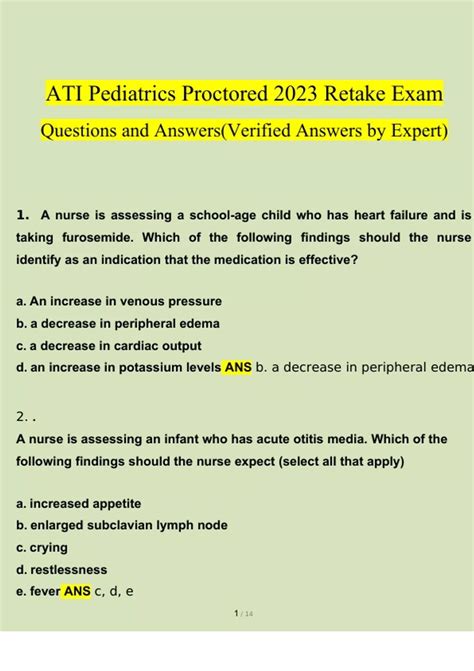 Ati peds proctored exam 2023. Things To Know About Ati peds proctored exam 2023. 
